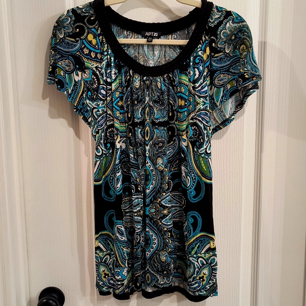 Apt 9 PM amazing shirt! It's blue and has that Bohemian look, lovin' it!